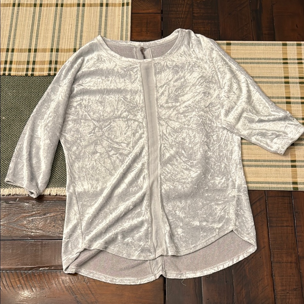 Elegant Silver Women's Top